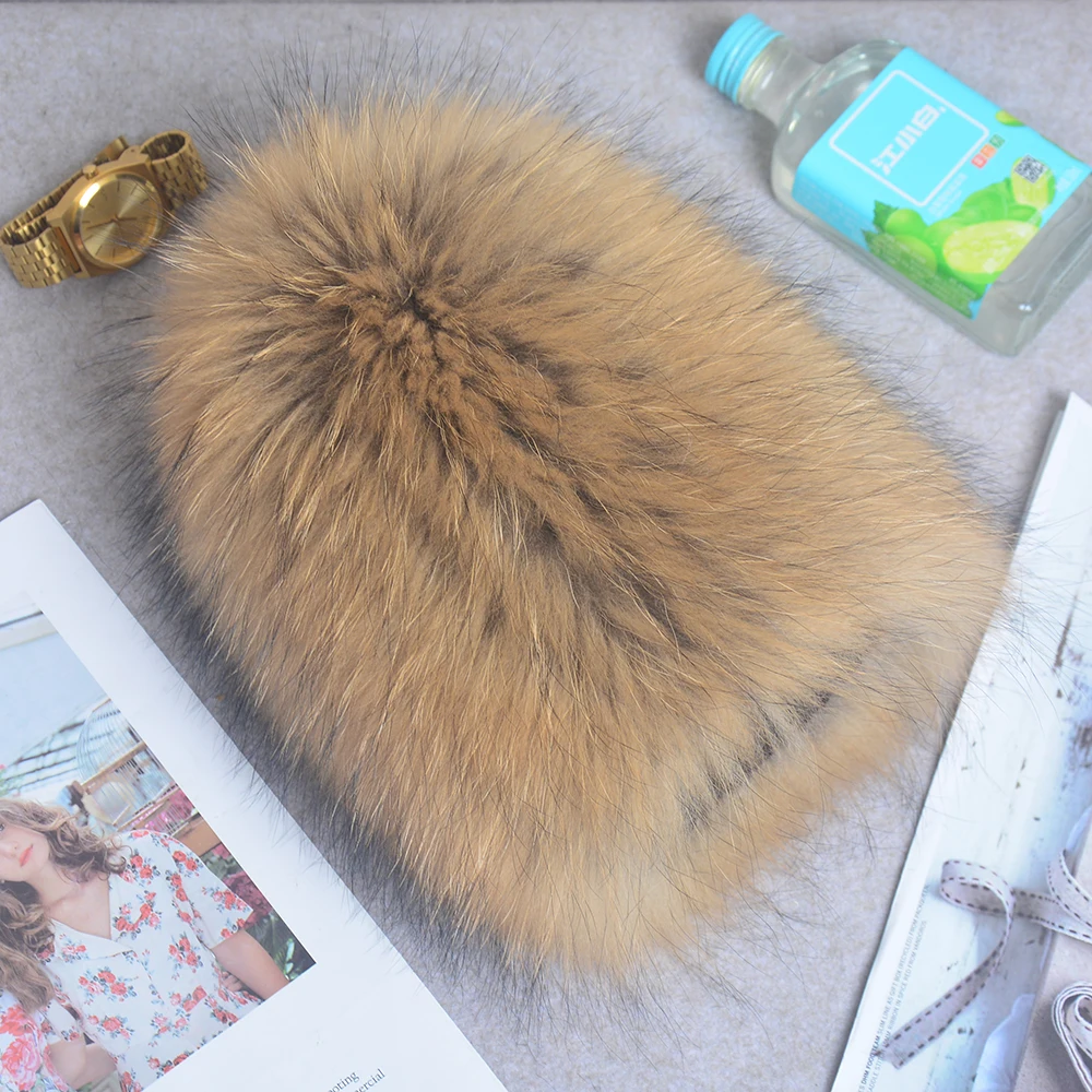 2025 New Luxury 100% Natural Real Fox Fur Hat Women Winter Knitted Real Fox Fur Bomber Cap Girls Warm Soft Fox Fur Beanies Hats 2