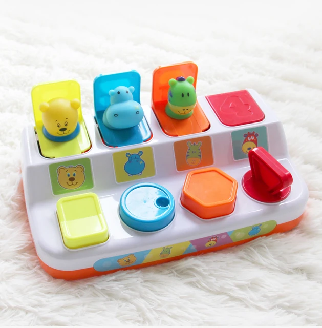 Interactive Pop Up Animals Toy Peekaboo Switch Button Box Treasure Surprise  Box Hide Seek Game Baby Early Education Puzzle Games - AliExpress