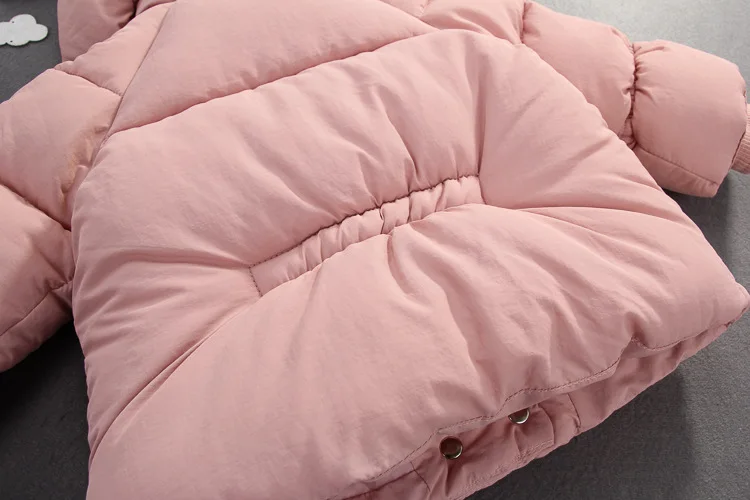 Girls 18 Winter Korean-style Mid-length Cotton-padded Clothes Thick Coat Baby Girls Cotton-padded Jacket CHILDREN'S Cotton Cloth