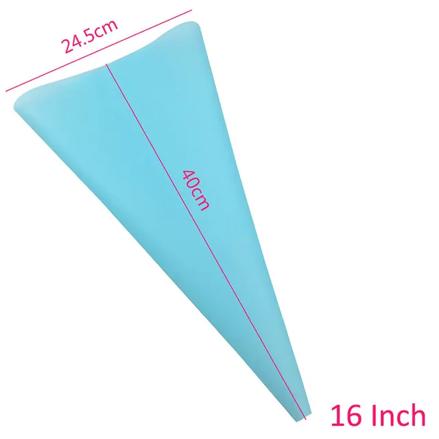 4Pcs/1Pcs Kitchen Gadgets Cream Pastry Bag Baking Accessories DIY Cake Decorating Food Grade EVA/TPU Reusable Piping Bags 1 pc of blue16inch