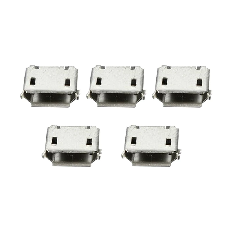50Pcs Micro-USB Type B Female 5Pin SMT Socket Jack Connector Port PCB Board& 50 Pcs PCB SMT Micro-USB Type B 5Pin Female Socket