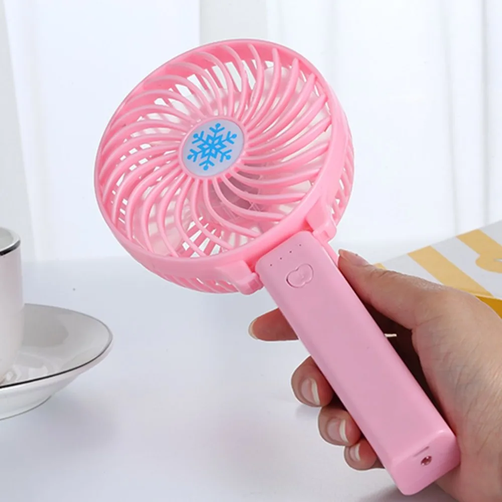 Portable Hand Fan USB Rechargeable Foldable Handheld Mini Fan Cooler 3 Speed Adjustable Cooling Fan Outdoor Travel Air Cooler