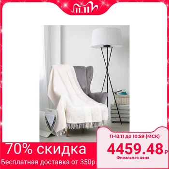 

Woolen plaid "Milano LUXE Rogozhka", 200x220 cm, white, 70% Merino wool, polyester 30%