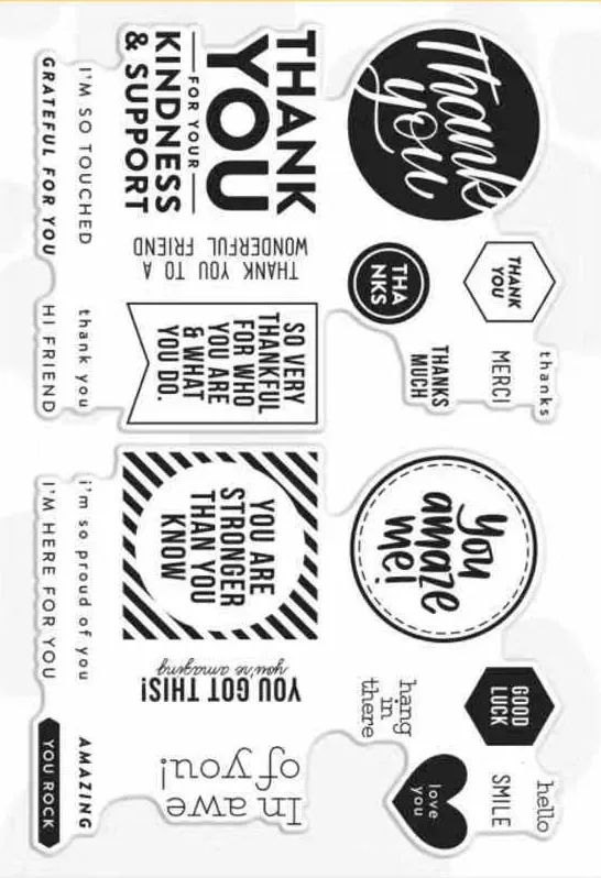 

Thank you Transparent Clear Stamps for DIY Scrapbooking/Card Making/Kids Christmas Fun Decoration Supplies