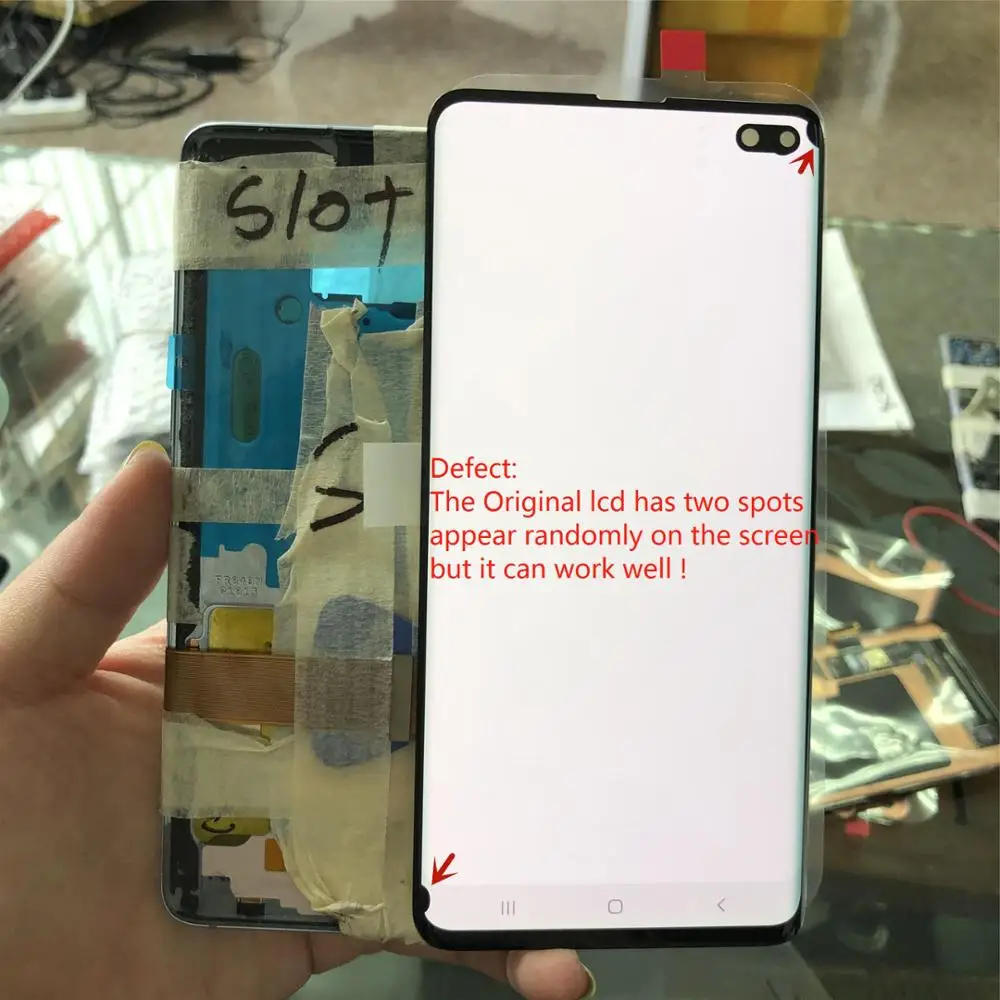 Супер AMOLED дисплей для SAMSUNG S10PLUS LCD сенсорный экран дигитайзер сборка Galaxy S10 Plus | Экраны для мобильных телефонов -1005001360444556