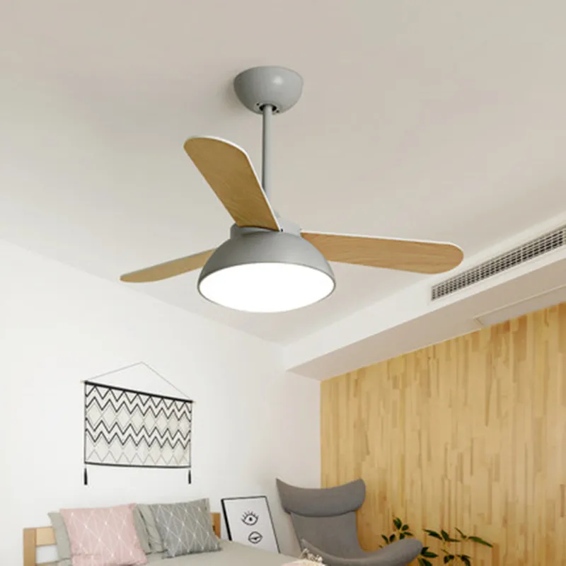 

Nordic 220V Ceiling Fan For Living Room 42 Inch Ventilador de techo Ceiling fans with Light Remote Function Cooling Lamps
