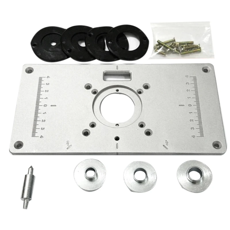 

Hot Sale 1pc/set NEW 700C Aluminum Plate Insert Rings Wood Router Table For Woodworking Trimmers Routers DIY Engrving Machine