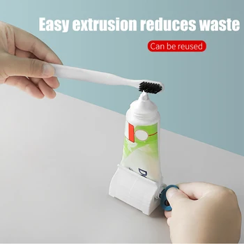 

High Quality Toothpaste Bathroom Accessories Convenient Creative Toothpaste Rolling Tube Toothpaste Squeezer Stand Holder