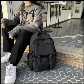 

New style South Korean ins fashion cool wind street photo couple backpack fashion personality backpack outdoor travel backpack