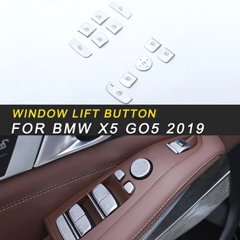 

Door Gate Window Control Button Switch Cover Trim Frame Sticker Interior Accessories for BMW X5 G05 2019 Car Styling