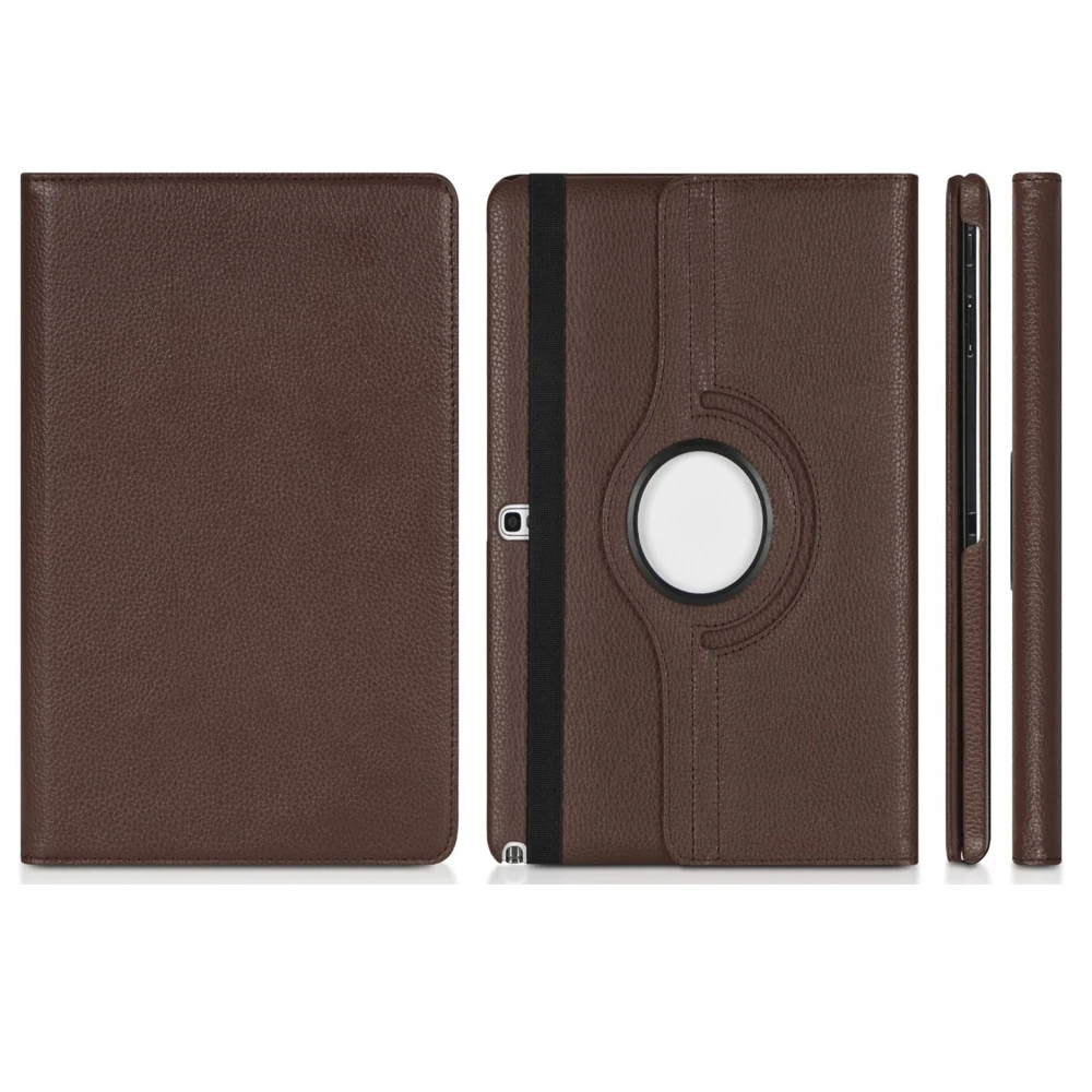 BROWN Note Edition 10,1 360 Вращающийся из искусственной кожи чехол для samsung Galaxy Note Edition 10,1 P605 P600 P601 Чехол-держатель Funda - Цвет: BROWN