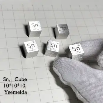 

High Purity 99.99 Pure Tin Sn Carved Element Periodic Table 10mm Cube
