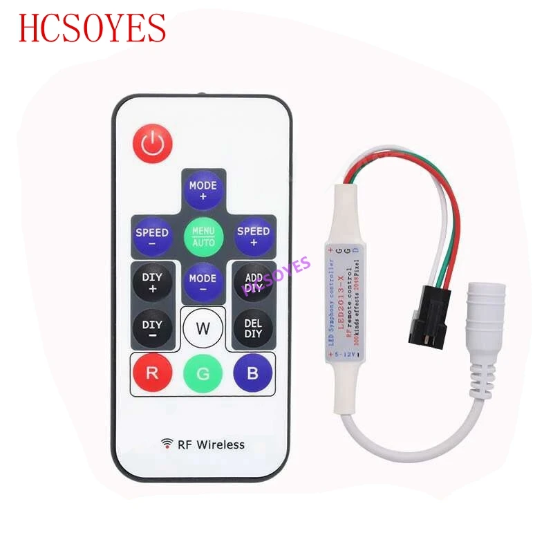 SP110E SP105E SP108E SP106E SP107E 14key 3pin HC008 музыкальный контроллер WS2812B Bluetooth SK6812 RGB/RGBW APA102 WS2811
