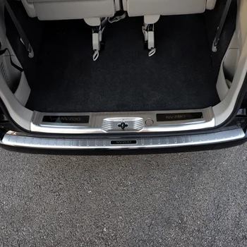 

Car Styling Silver Inner And Outer Rear Bumper Protector Door Sill Trunk Rear Guard Plate Pedals Fit For Nissan NV200 2010-2018