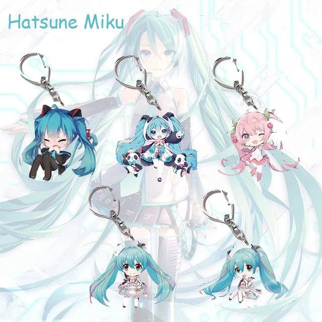 Hatsune Miku Anime Figure 6Cm Acrylic Cute Key Chain Pendant Key Buckle Two-Sided Hatsune Miku Models Keychain Gifts _   - AliExpress Mobile