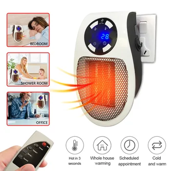 

500W Mini Heater Small Desktop Ultra-quiet Cute Warm Fan Heater Electric Heater Home Office Wall Heating Stove Radiator EU US UK