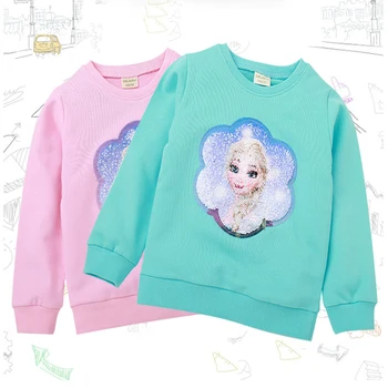 

baby girl clothes kids wear Sweatshirt coat cartoon sequin decal cotton outerwear 2019Best selling 2-8 year old quality clothing