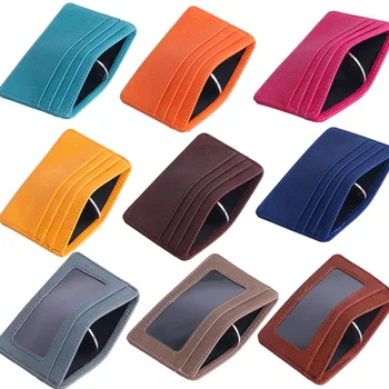 

1 Pcs Slim Mini Unisex Card Holder Leather PU Simple Lizard Pattern Bank Business Coin Purse Clip Case Card Package Wallet