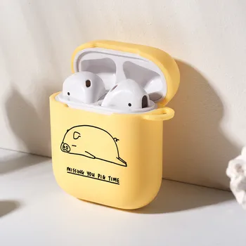 

Funny Animals Candy Color TPU Case For Airpods 2 1 Yellow Coque For Air Pods 2 Protective Cover Soft Silicone For Airpod 1 Case