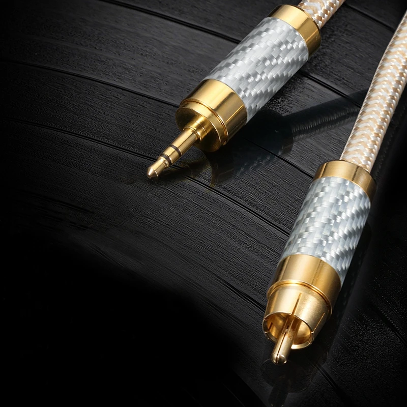 2 5mm TRRS 4 4mm Balanced Male 3 5mm Jack to RCA Plug Aux Cable 8x 1 0mm Silver Wire Headphone Amp