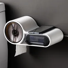 Multifunctional Toilet Paper Holder Rack Waterproof Wall-Mounted Toilet Tissue Box Roll Paper Storage Box Bathroom Accessories