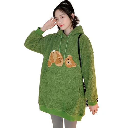 045 green bear Вязаный осенний свитер для беременных; Повседневная модная Однотонная рубашка с длинными рукавами; Одежда для беременных женщин; свитер; весенние топы - Цвет: 045 green bear