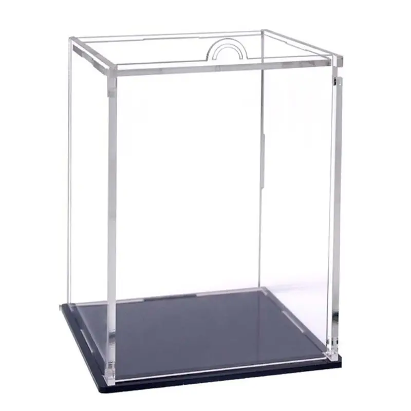 

Clear Acrylic Display Case Assemble Countertop Box Organizer Dustproof Protection Showcase