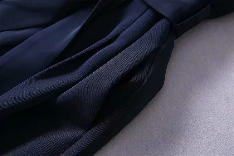HIGH STREET Новая мода дизайнерский комбинезон женский элегантный с v-образным вырезом темно-синий без рукавов с поясом комбинезон на кнопках комбинезон
