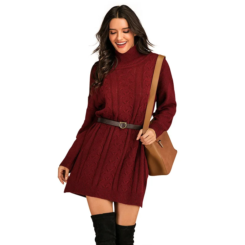 Fall/winter 2019 popular style loose slacks wear mid-and-long high-necked sweater women winter clothes women sueter mujer Fall/winter 2019 popular style loose slacks wear mid-and-long high-necked sweater women winter clothes women sueter mujer