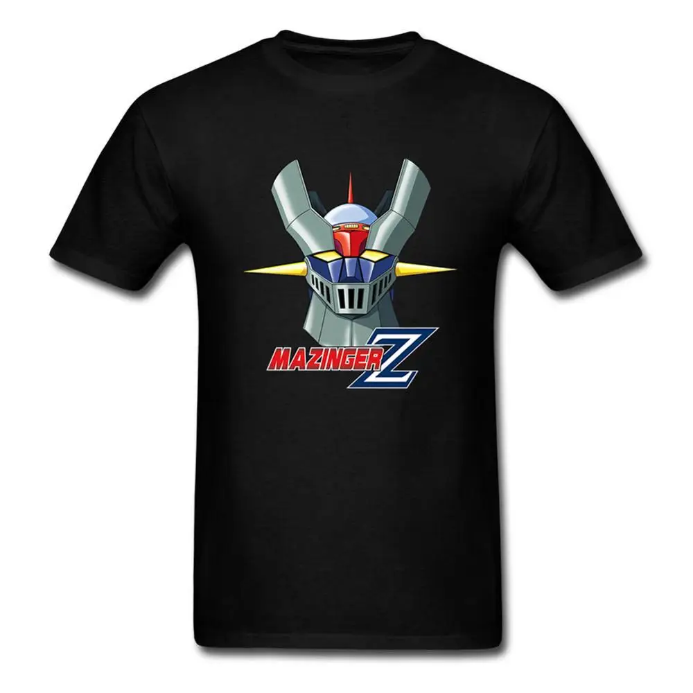 

Interesting Mazinger Z T shirts men Anime old classic manga robot movie Blue T-Shirt Black Basic Tees shirt for boys