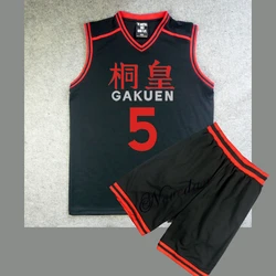 Anime Kuroko no Basuke/panier Cosplay Gakuen, uniforme scolaire, Aomine Daiki, vêtements de sport pour hommes, T shirt et short, ensemble Costume 4 5 6 