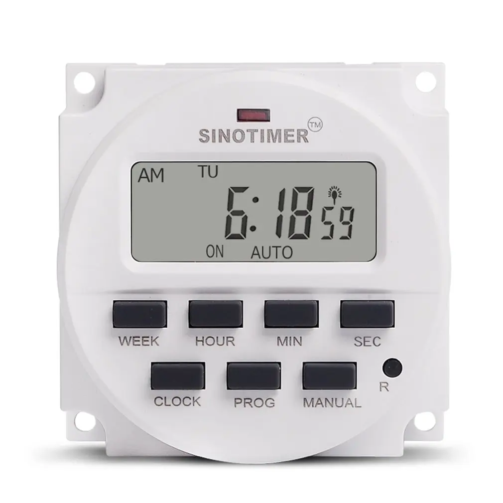 SINOTIMER 220 В еженедельно 7 дней программируемый цифровой реле времени таймер управления для электрического прибора 8 вкл/выкл установка