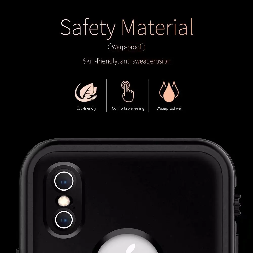 Для Apple iPhone XR XS Max чехол Red Pepper точка Стиль IP68 Водонепроницаемый для подводного плавания Чехол-Броня из ПК+ ТПУ чехол для iPhone X