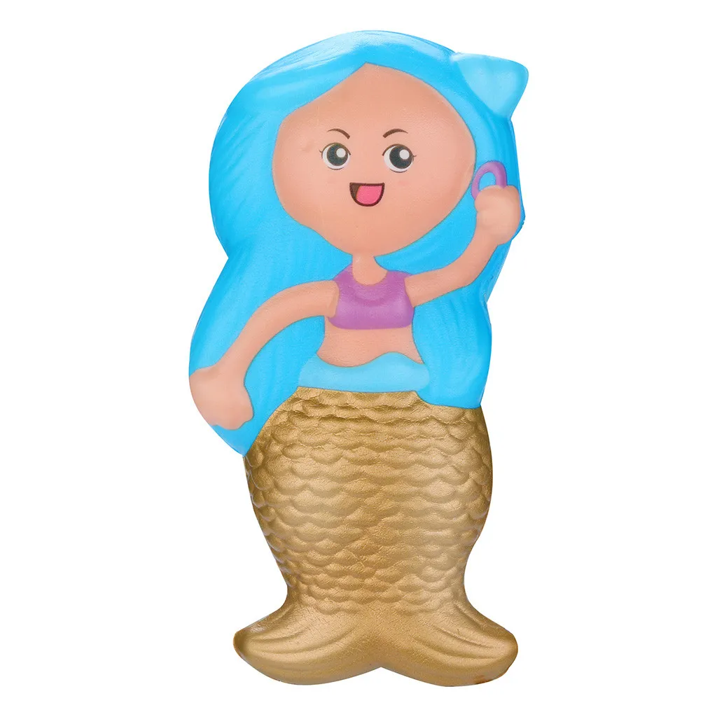 Игрушки для снятия стресса Kawaii Squeeze Toys мягкая игрушка-давилка Русалка медленно поднимающийся крем ароматизированные игрушки для снятия стресса GiftsW806