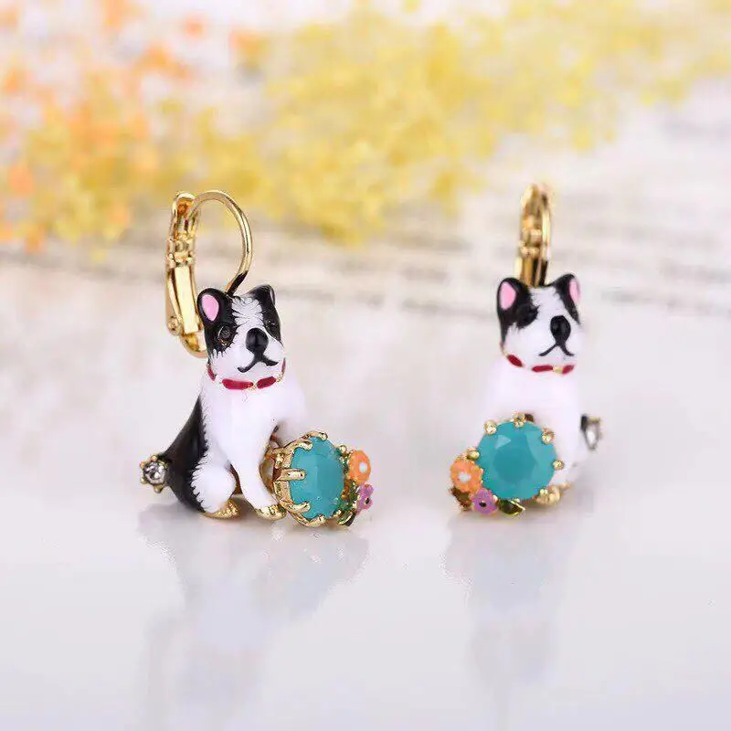 Высокое качество роскошная эмалированная глазурь серьги-гвоздики для специального клиента