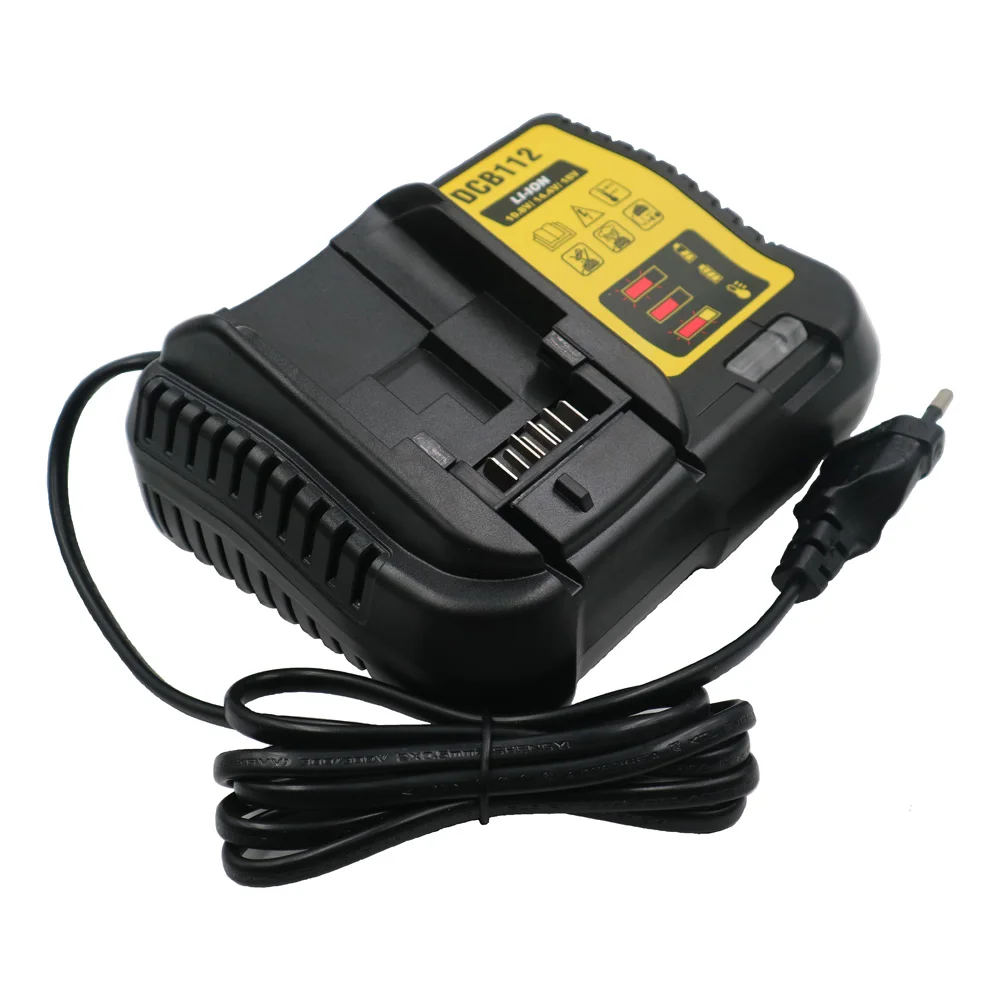 DCB112 10,8 V 14,4 V 18V ионно-литиевая Батарея Зарядное устройство 100-260V 50/60 D-65510 DCB105 DCB200 DCB201 DCB100 Замена для Dewalt Зарядное устройство