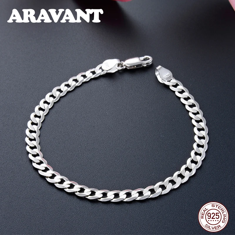 Горячая 925 пробы серебро хип хоп мужские модные подарочные браслеты и ювелирные изделия