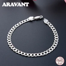 Горячая 925 пробы серебро хип хоп мужские модные подарочные браслеты и ювелирные изделия