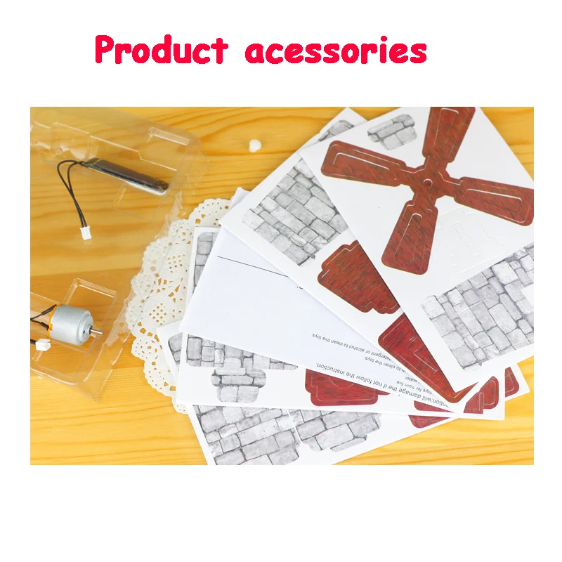  Solar Assembled Windmill Technology Toys For Children Model Windmill House Puzzles Kids Solar Energ - 4000108181809