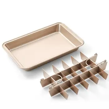 

Professional Bakeware 18 Cavity Baking Tools Easy Cleaning Grid Square Cake Pan Brownie Non-stick Baking Chocolate Mold