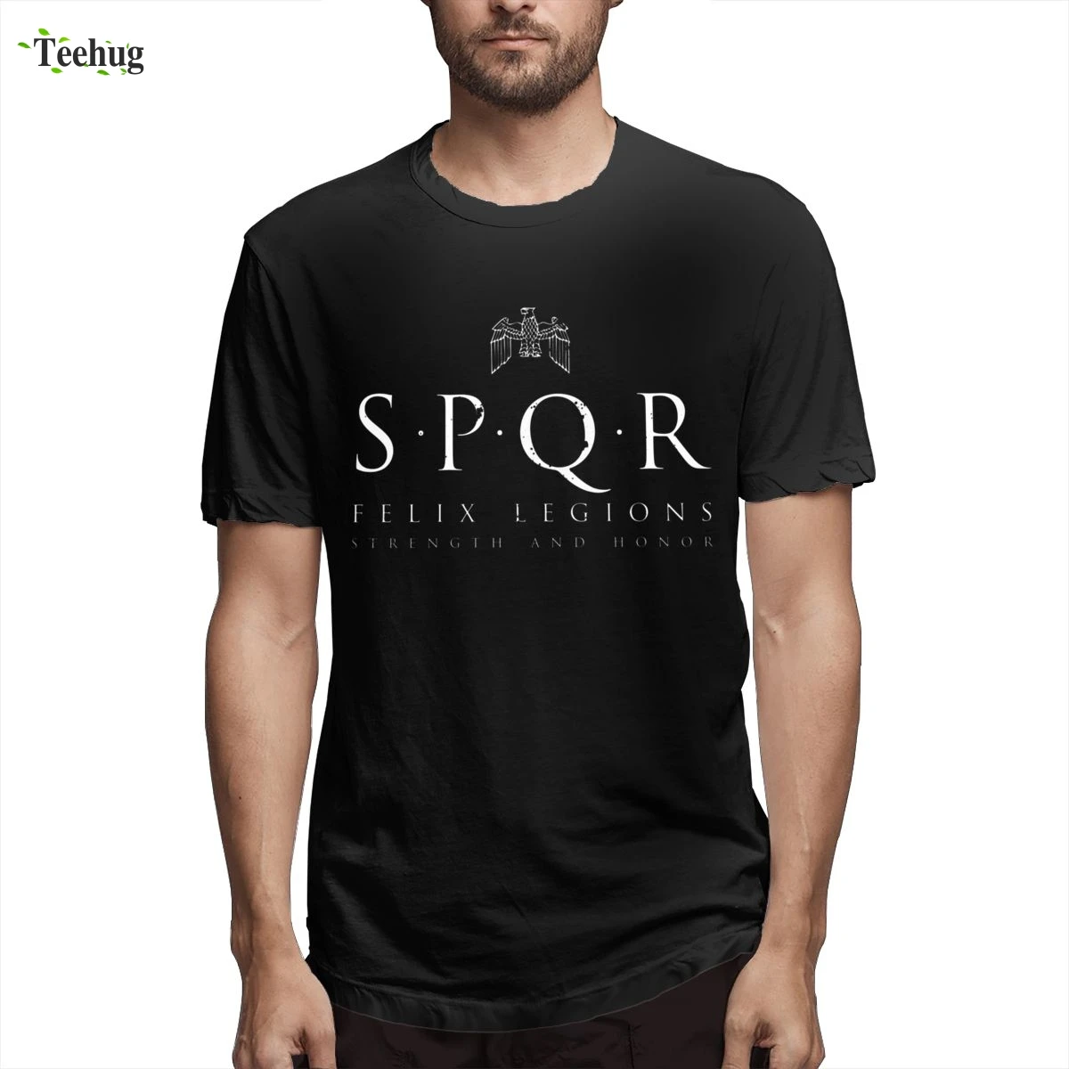 Футболка SPQR в стиле Римской империи Мужская хлопковая футболка на заказ для
