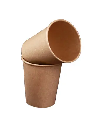100pc/pack 6oz/180ml Kraft Paper Cup Disposable Paper Cup Coffee Tea Party Wedding Supplies