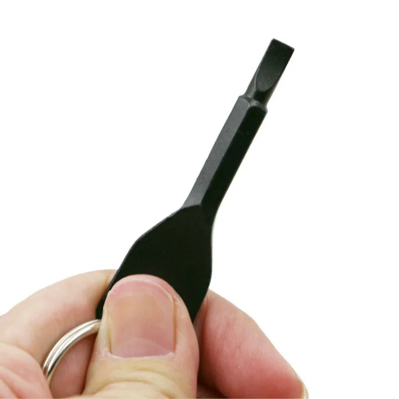 Stainless Steel Mini Multifunction Screwdriver Key Shape Pocket Repair Tool