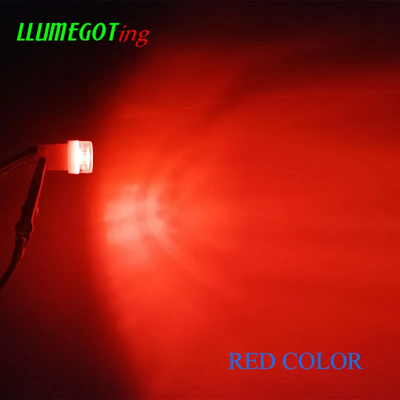 50 шт. 194 T10#555 Клин плоский Лен купол 2x 5630SMD различные цвета без полярности AC DC 6 в 6,3 в пинбол игровая машина светодиодные лампы - Испускаемый цвет: Красный