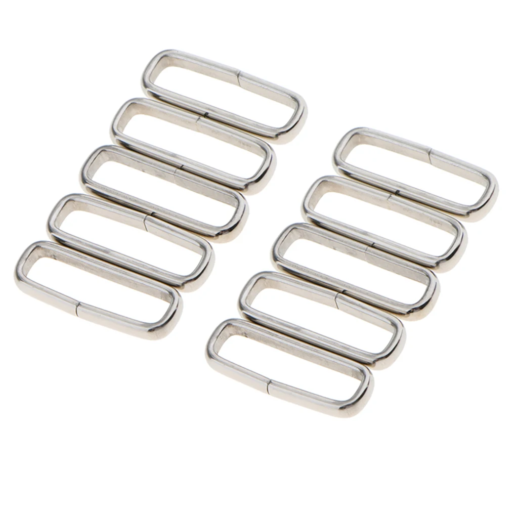 10 Pack Durable Stainless Steel Watch Band Watch Strap Loops Keepers 22mm 24mm - Wristwatch Band Parts for Nylon Watchbands