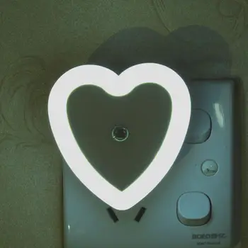 

4 Color Heart-shaped Voice Control Night Light Smart Sensor Induction LED Intelligent Light Gift Home Romantic Baby Bedroom Lamp