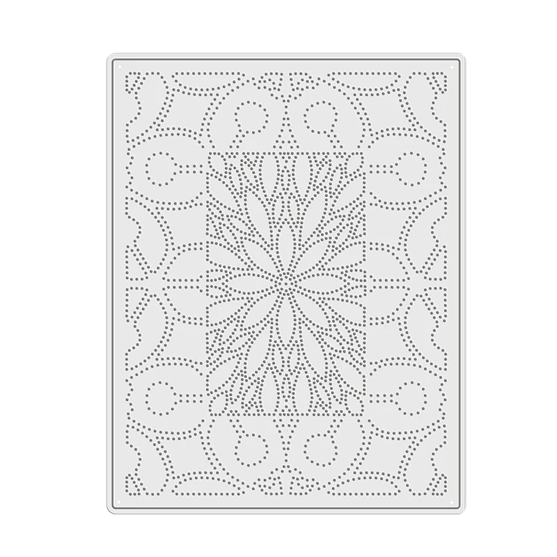 New 2021 Spotted Flower Tulip Panel Metal Cutting Dies for DIY Scrapbooking  and Card Making Background Embossing Craft No Stamps