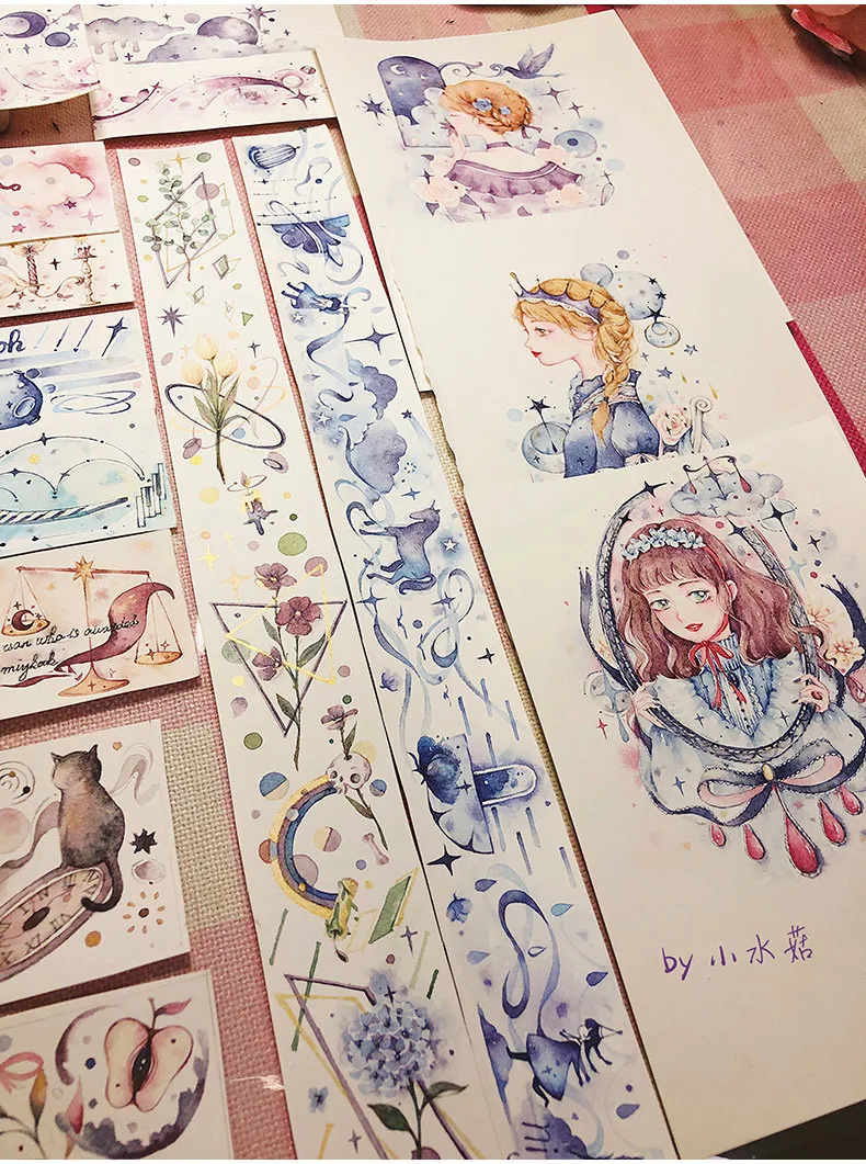 Креативная Милая настольная маскирующая лента Kawaii DIY Украшение дневник Васи лента мультяшная бумажная наклейка для девочек стационарная 024086