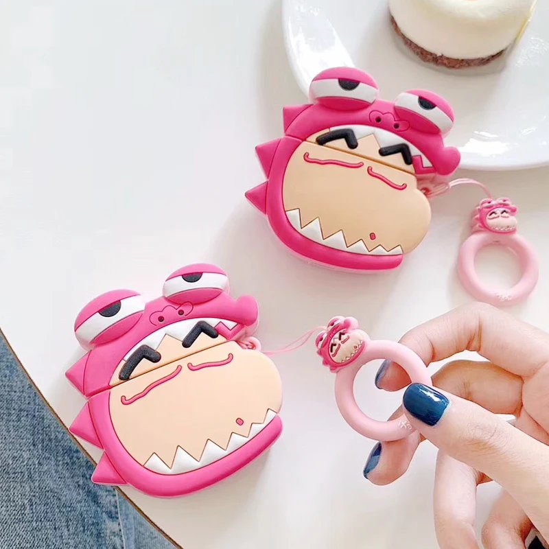 

Cute Cartoon Soft Silicone Case For Apple Airpods Case Wireless Bluetooth Earphone carrying airpods case with anti lost