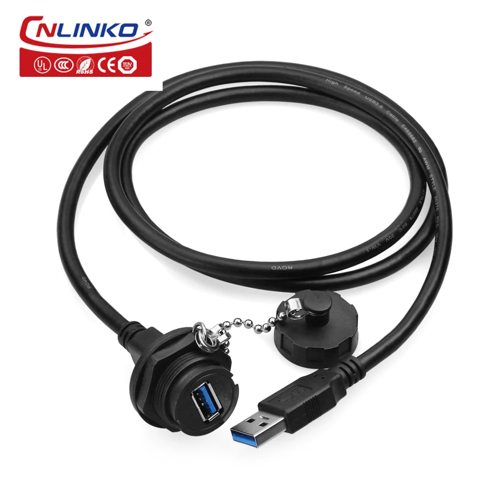 9 Pin водонепроницаемые разъемы Cnlinko YU-USB USB 2 0 адаптер розетка для монтажа на панель